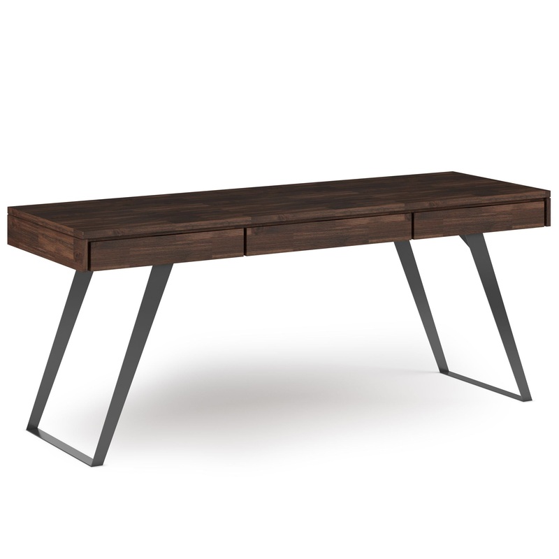 Lowry – Large Desk – Distressed Charcoal Brown