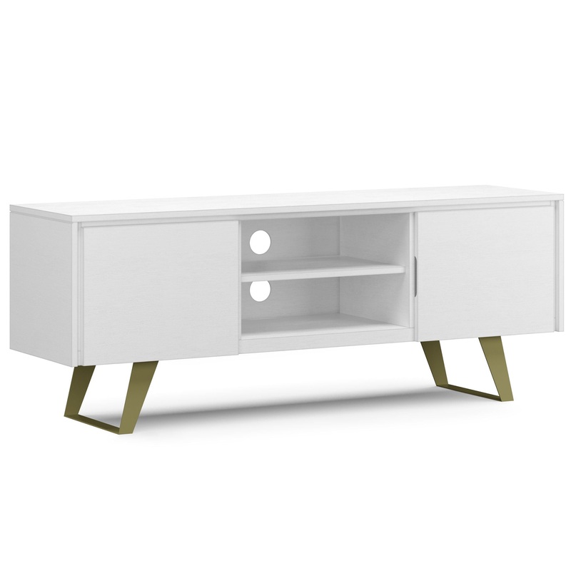 Lowry – TV Media Stand – White