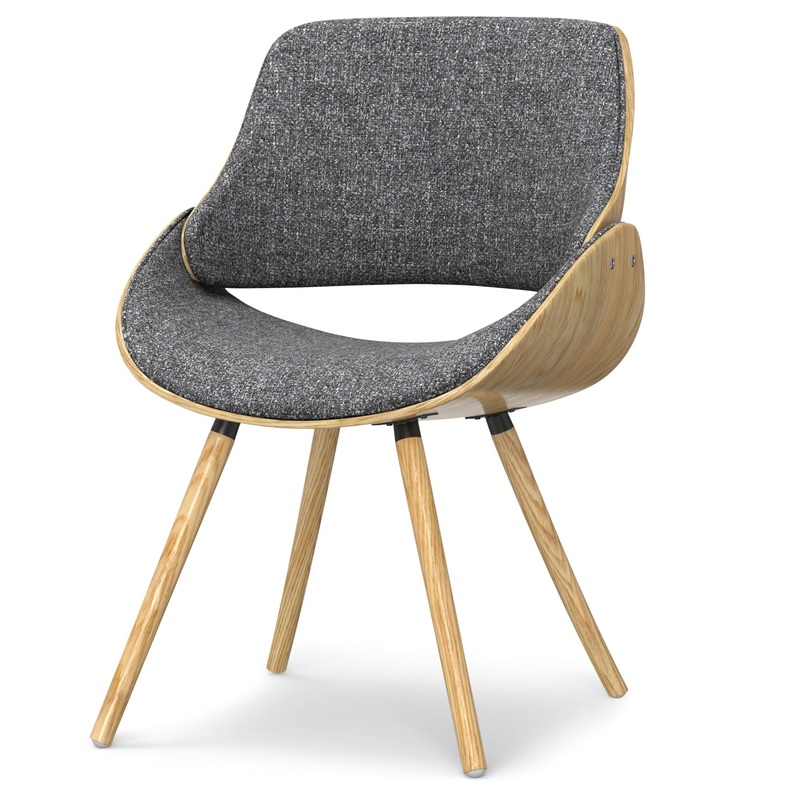 Malden – Bentwood Dining Chair With Wood Back – Gray / Light Brown