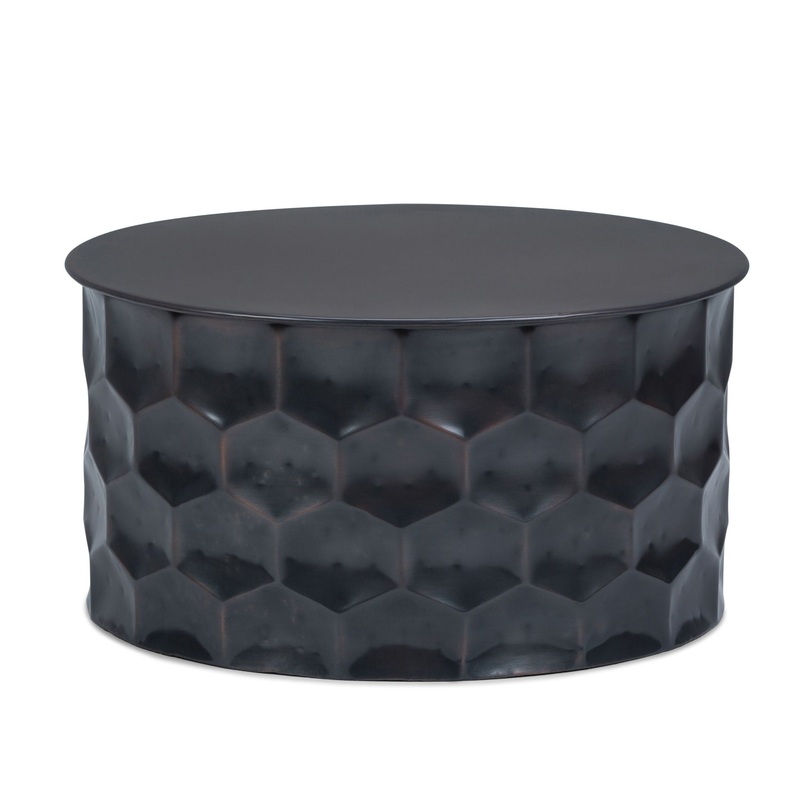 Whitney – Metal Storage Coffee Table – Antique Bronze