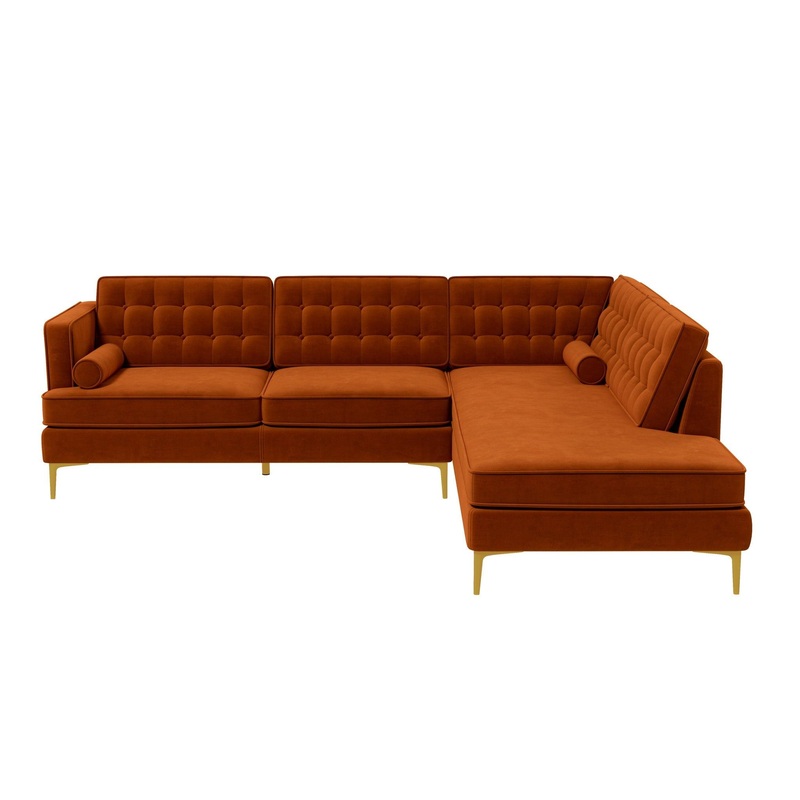 Brooke – Sectional Sofa Right Facing – Orange