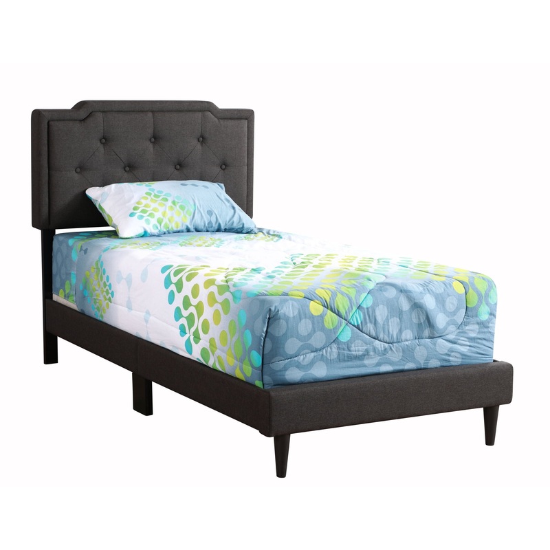 Deb – Twin Bed Upholstered For Cozy Sleep – Black