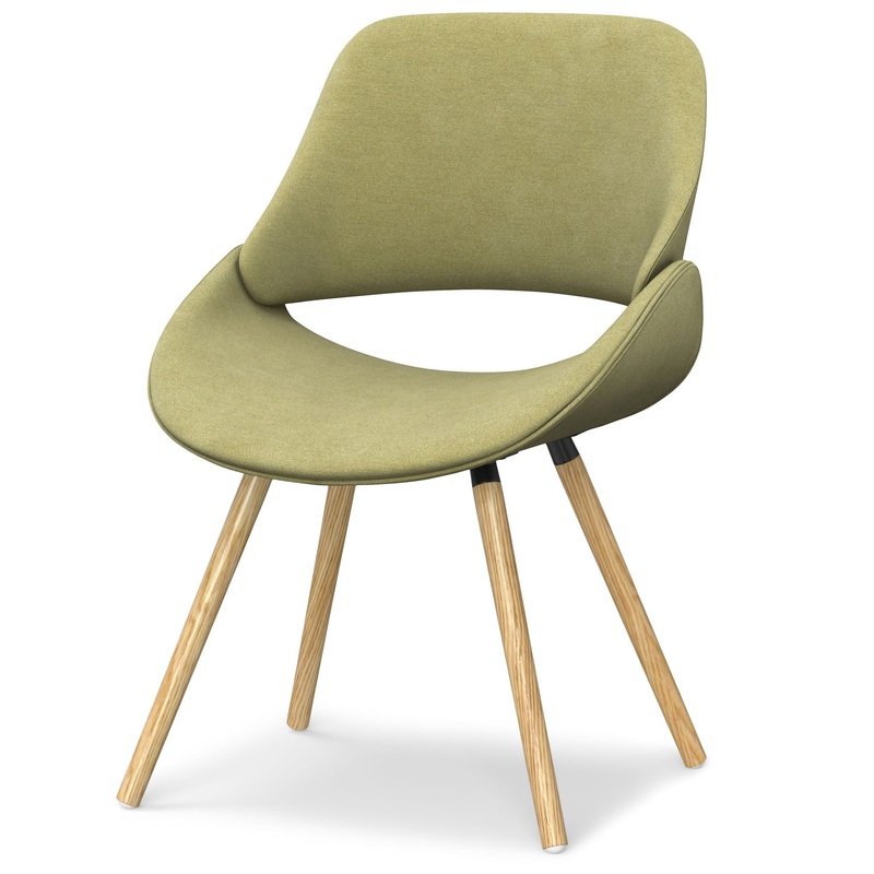 Malden – Bentwood Dining Chair – Acid Green / Light Brown