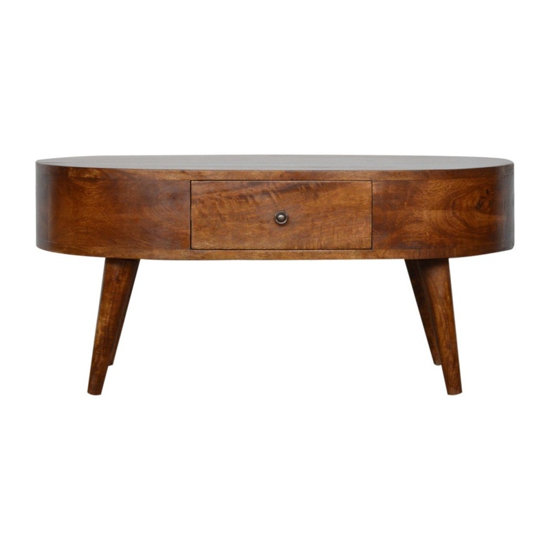 Rounded Coffee Table – Chestnut
