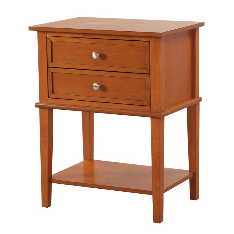 Vibrant Contemporary Nightstand – Oak