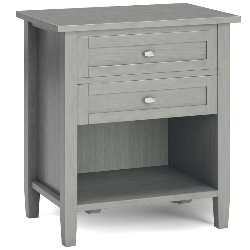 Warm Shaker – Bedside Table – Fog Gray