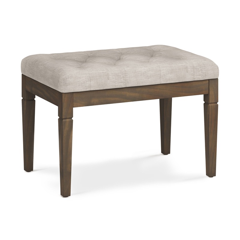 Waverly – Small Tufted Ottoman Bench – Natural