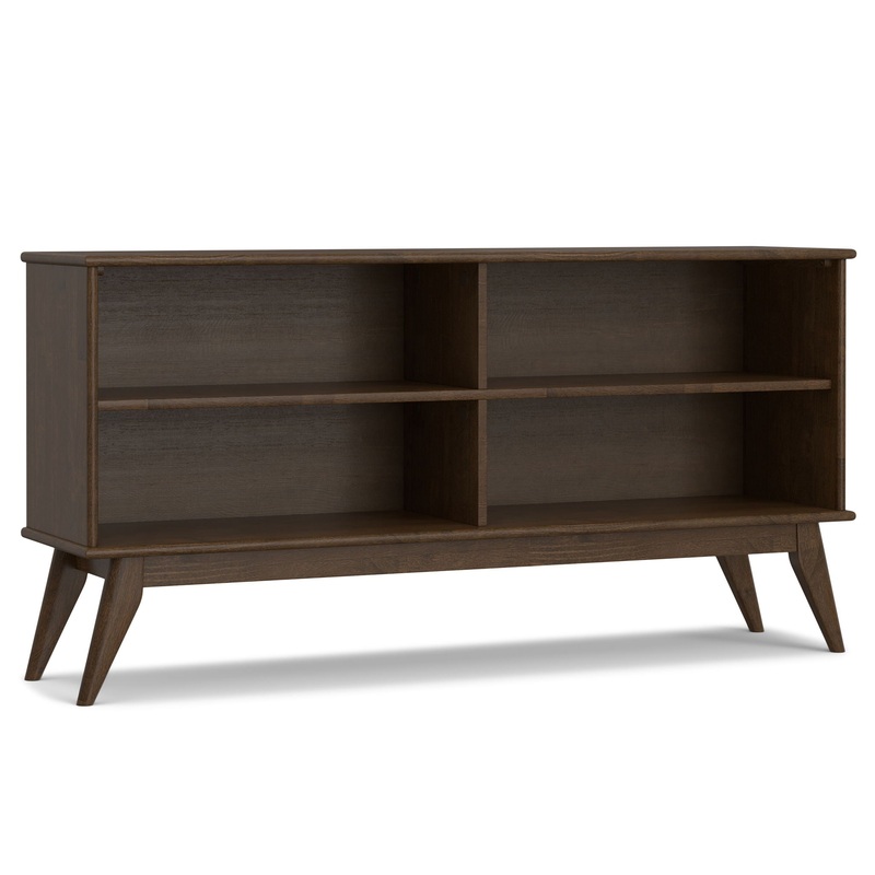 Draper – Mid Century Low Bookcase – Walnut Brown