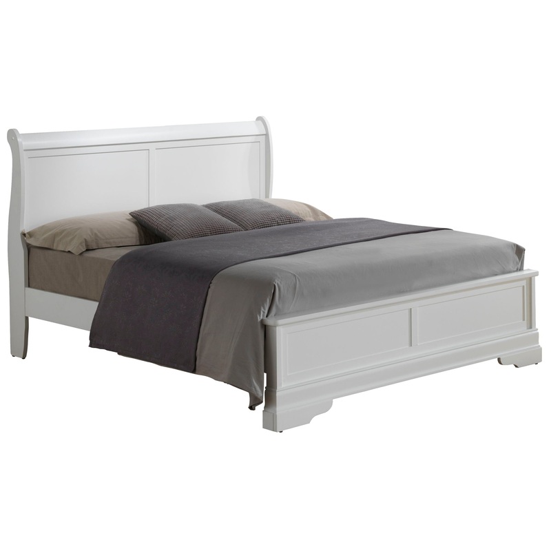Full Bed Sleigh Design – White