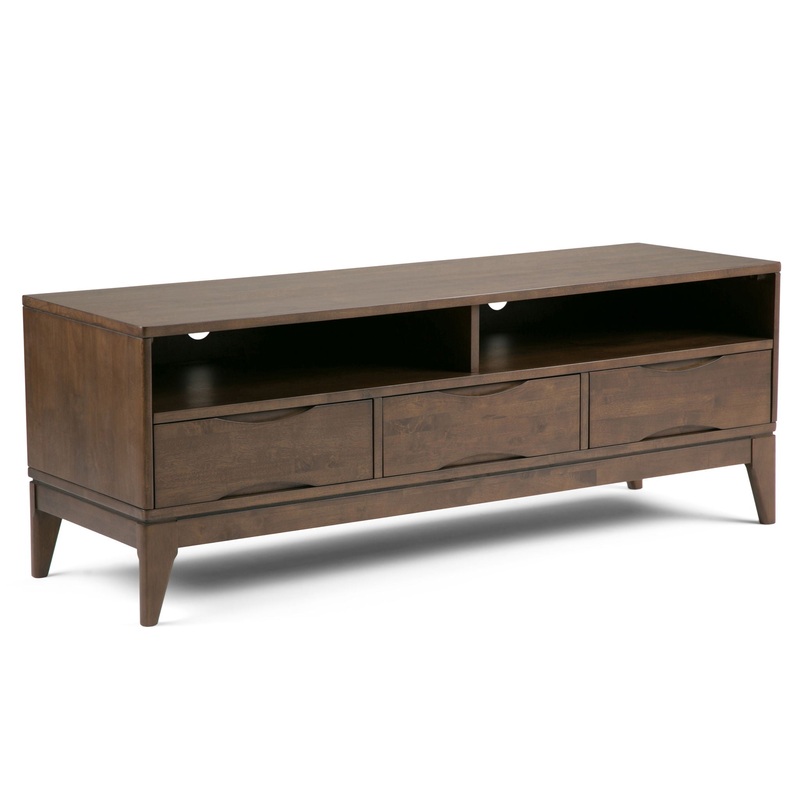 Harper – TV Media Stand – Walnut Brown