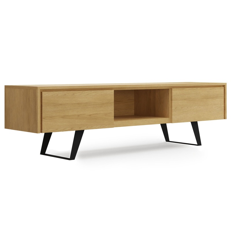 Lowry – Handcrafted TV Media Stand – Oak