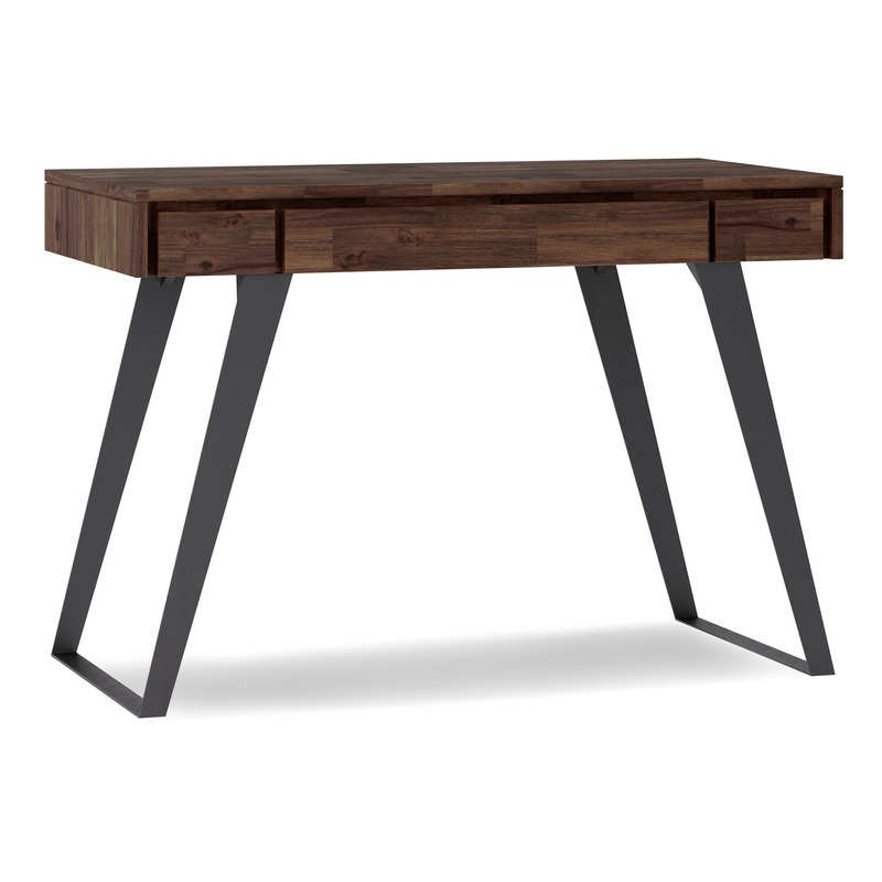Lowry – Small Desk – Distressed Charcoal Brown