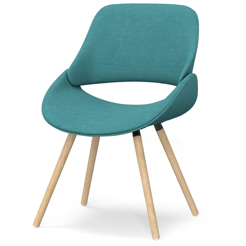 Malden – Bentwood Dining Chair – Turquoise Blue / Light Brown