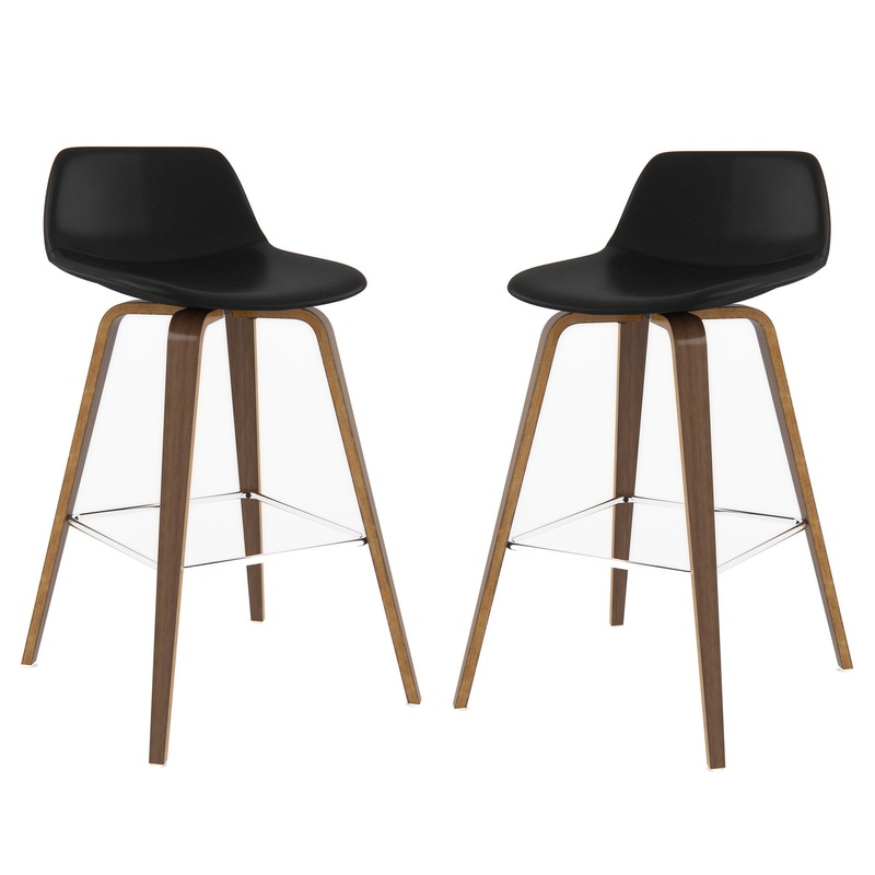Randolph – Bentwood Counter / Bar Height Stool (Set of 2) – Black