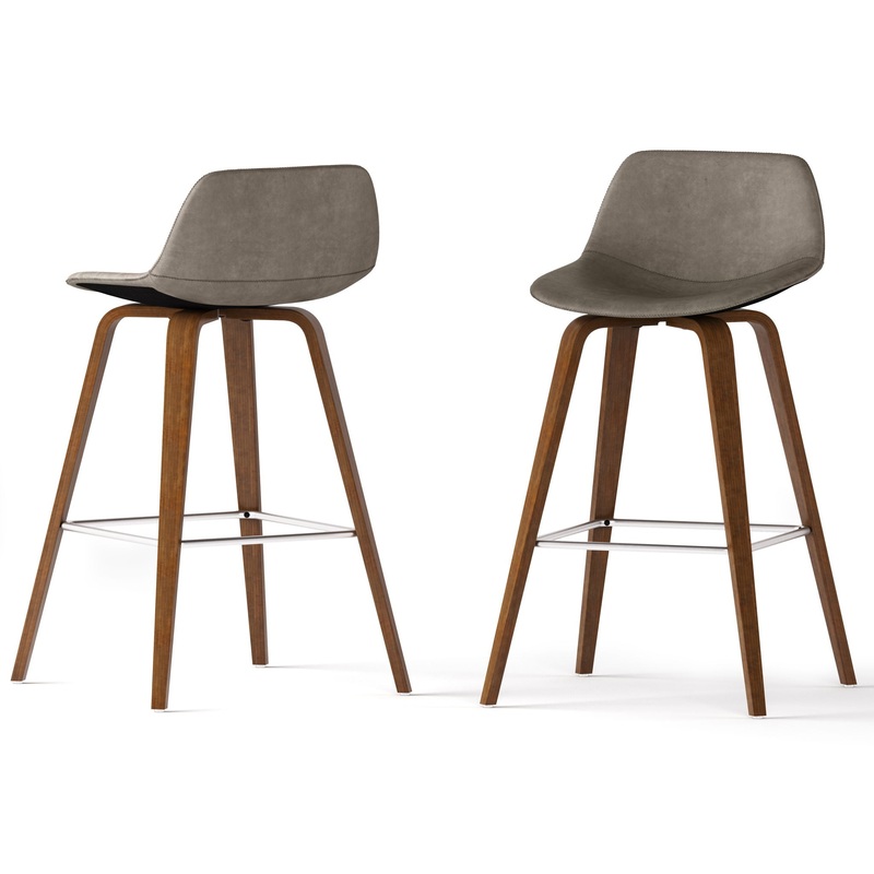 Randolph – Bentwood Counter / Bar Height Stool (Set of 2) – Gray