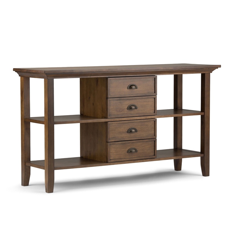 Redmond – Console Sofa Table – Rustic Natural Aged Brown