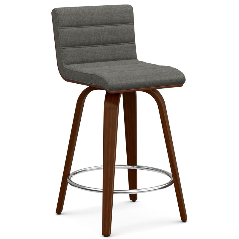 Roland – Swivel Counter Height Stool – Gray