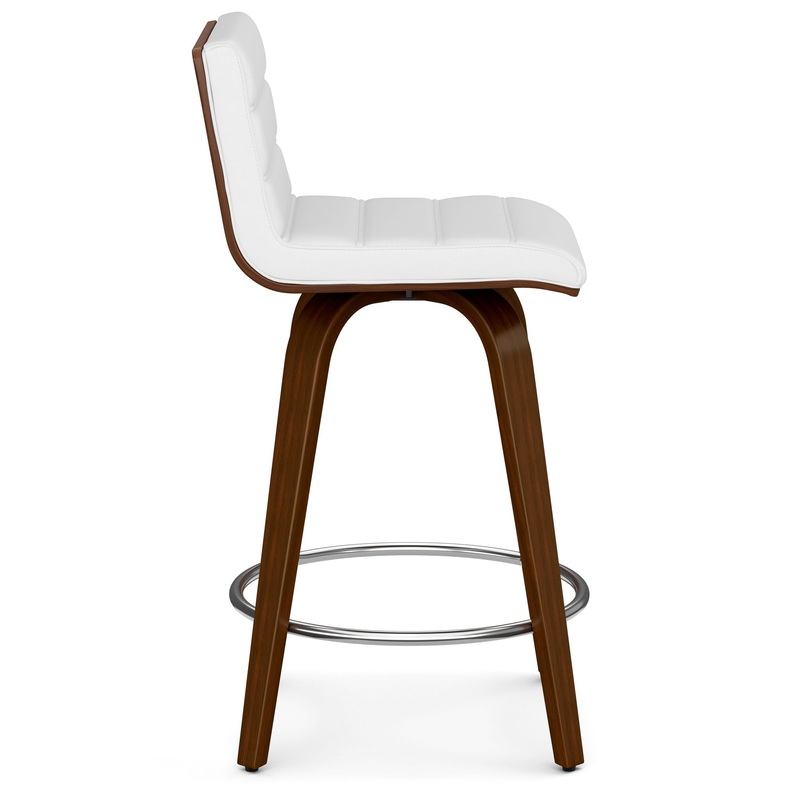 Roland – Swivel Counter Height Stool – White
