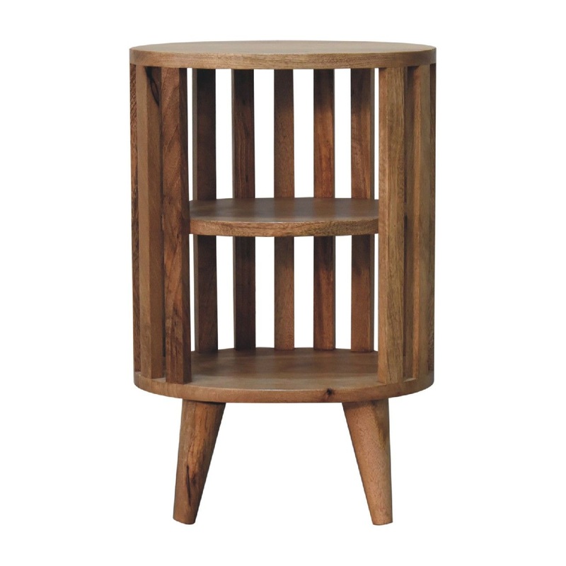 Ariella – Double Shelf Nightstand – Oak