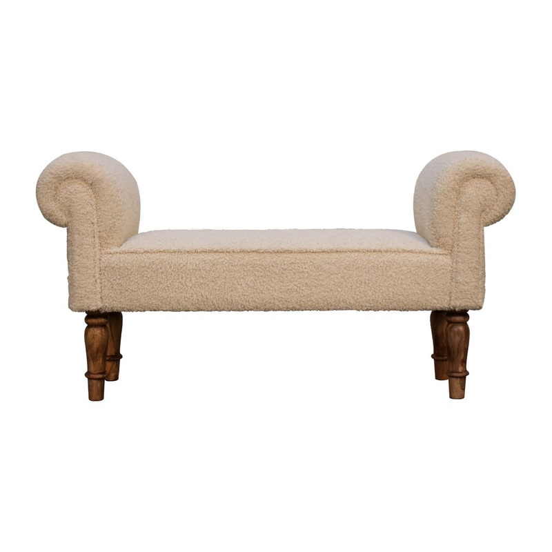 Boucle Bench – Cream