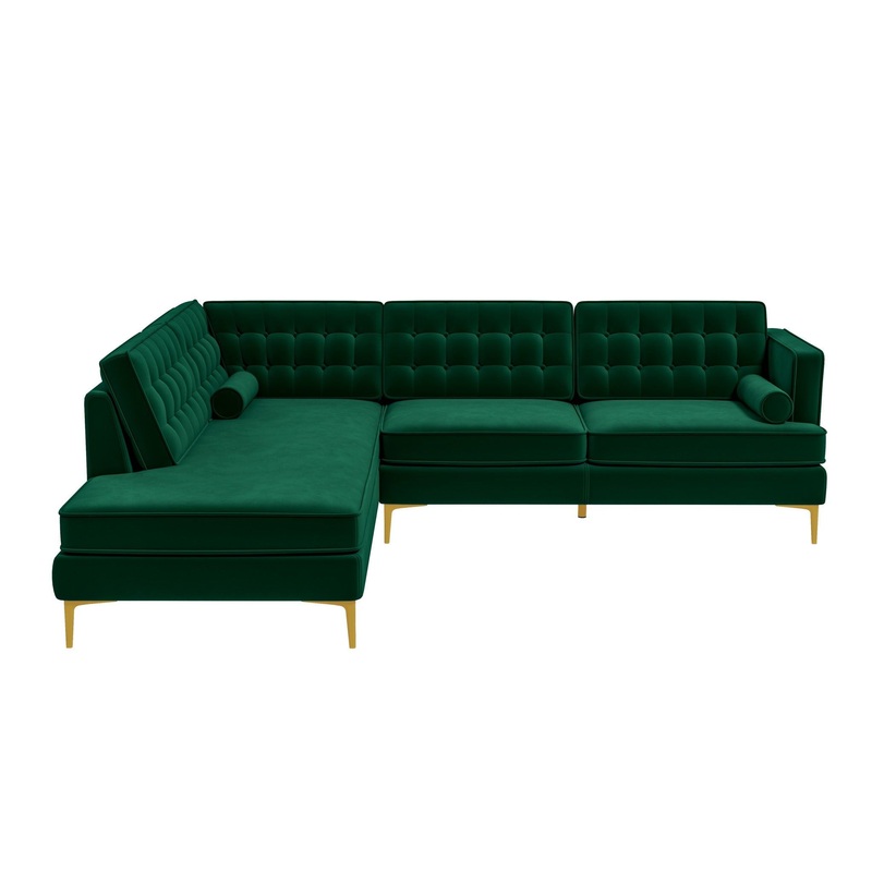 Brooke – Sectional Sofa Left Facing – Green