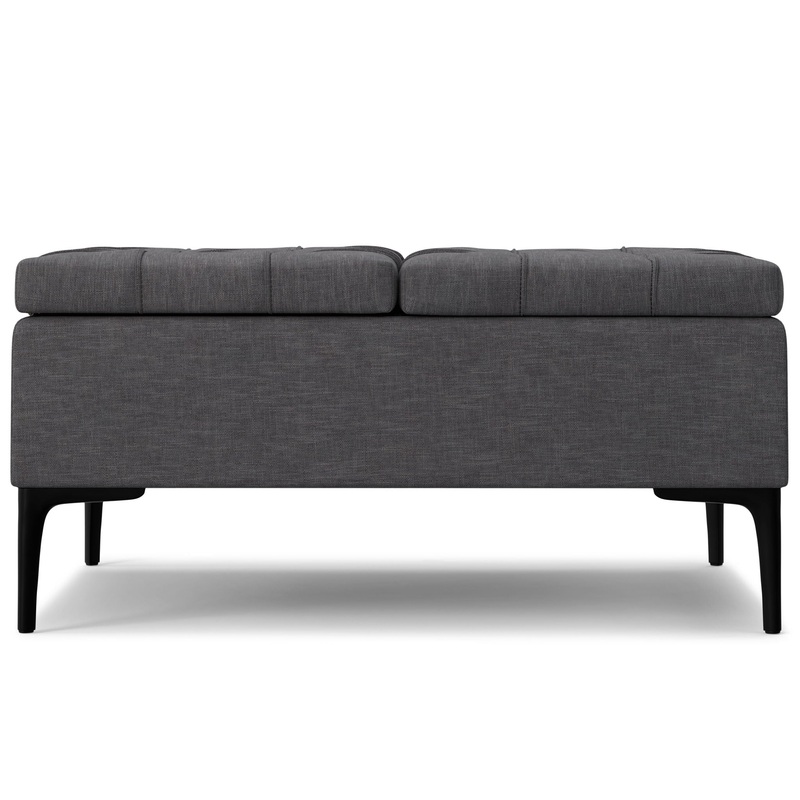 Laura – Lift Top Storage Ottoman – Gray