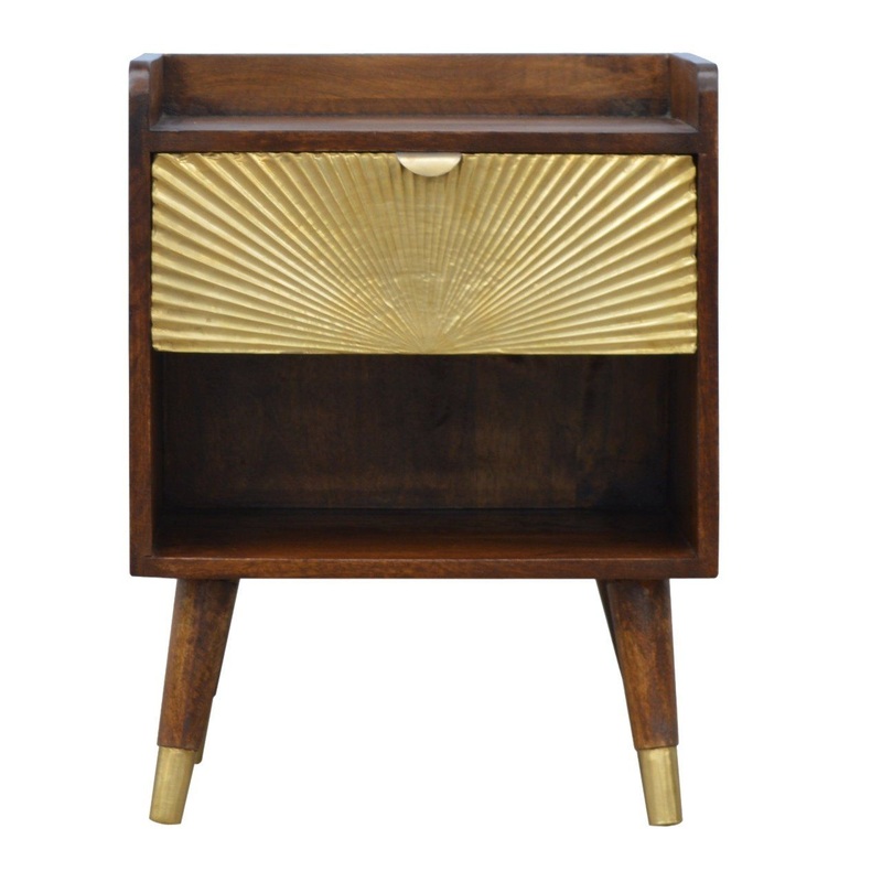 Manila – 1 Drawer Nightstand – Chestnut