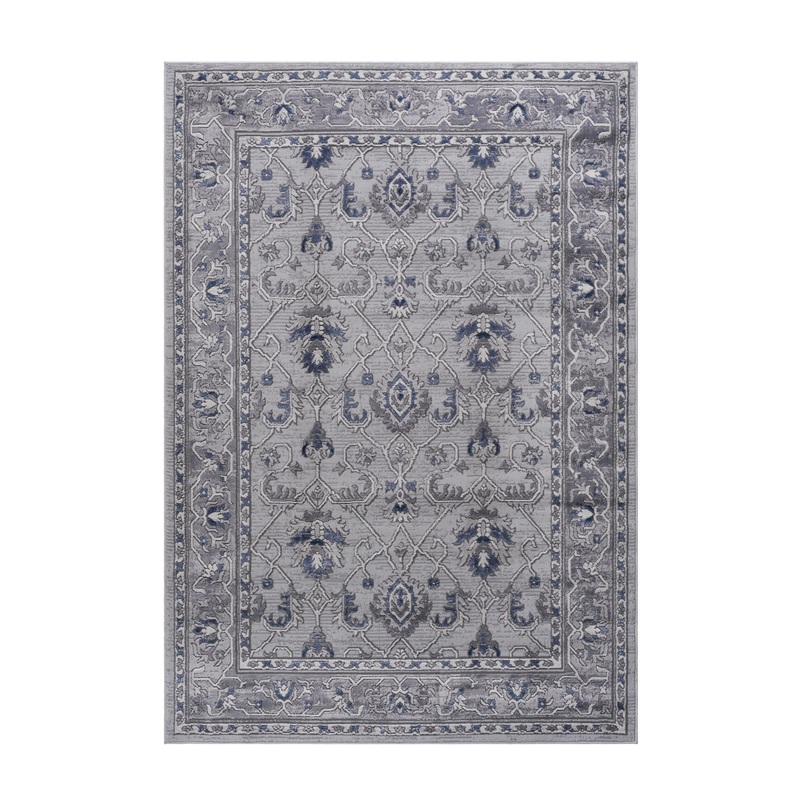 Marfi – 5′ X 7′ Oriental Area Rug – Gray / Blue