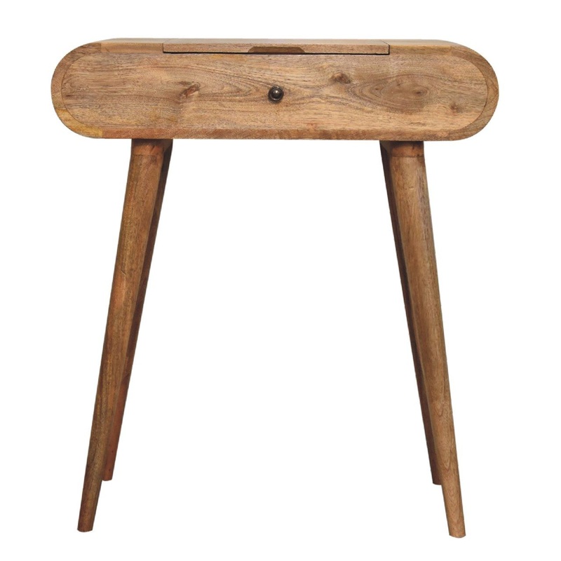 Mini Round Dressing Table – Oak