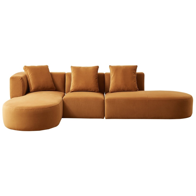 Orby – Sectional Sofa Left Facing – Cognac