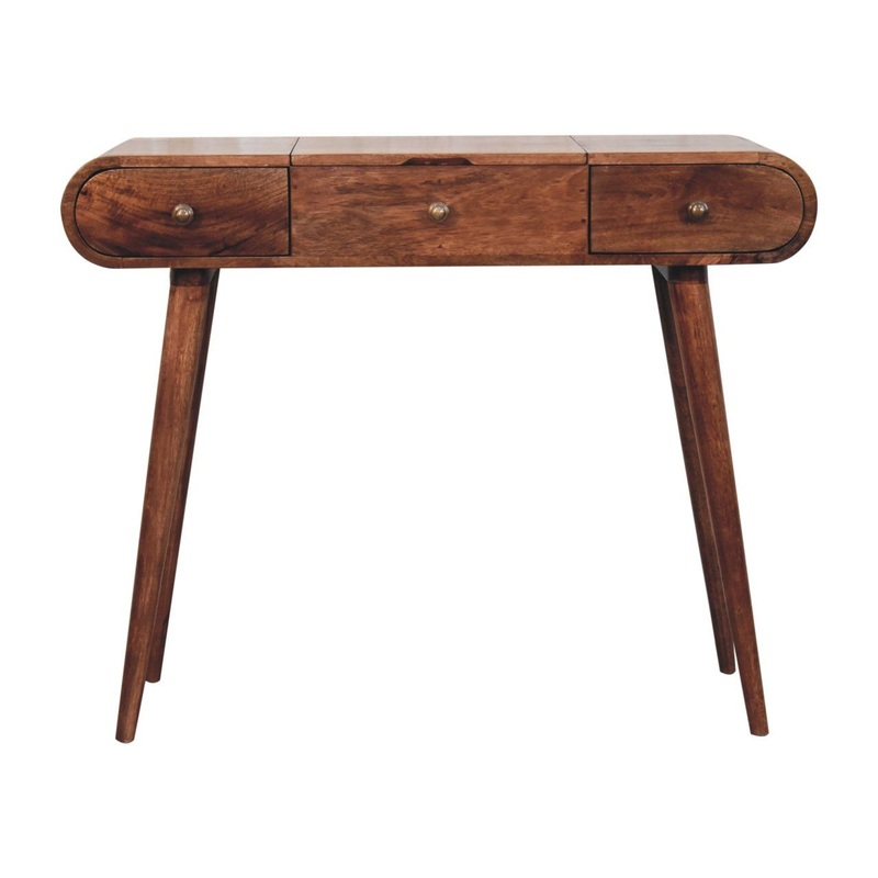 Round Dressing Table – Caramel