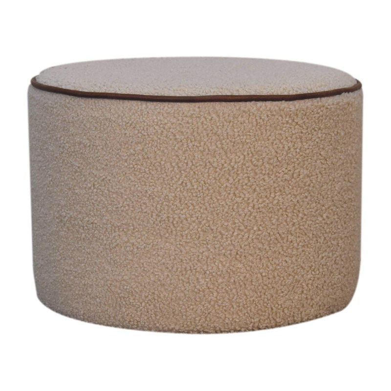 Serenity – Large Round Footstool – Chestnut