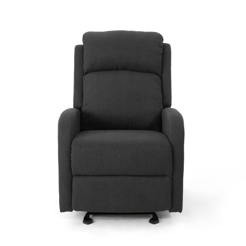 Wide Manual Rocker Standard Recliner – Dark Gray