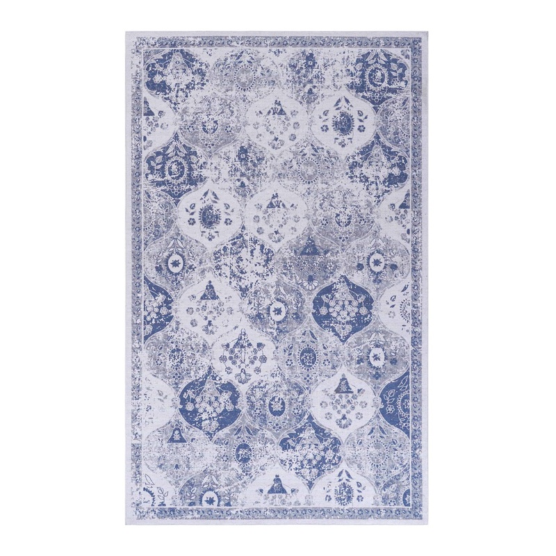Maval – 2′ X 3′ Washable Area Rug – Blue