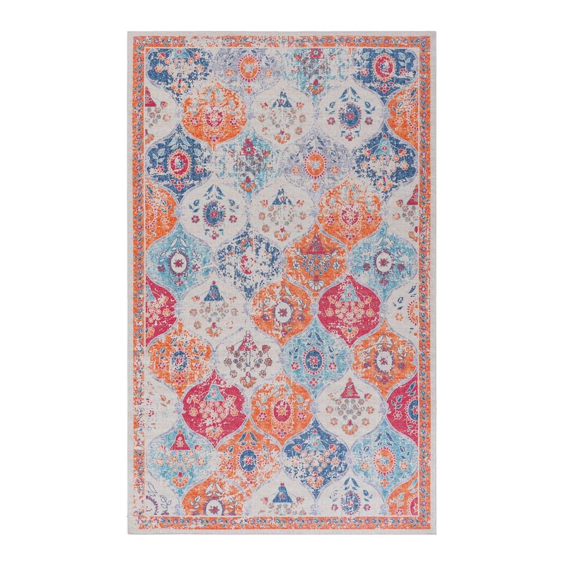 Maval – 9′ X 12′ Washable Area Rug – Cream