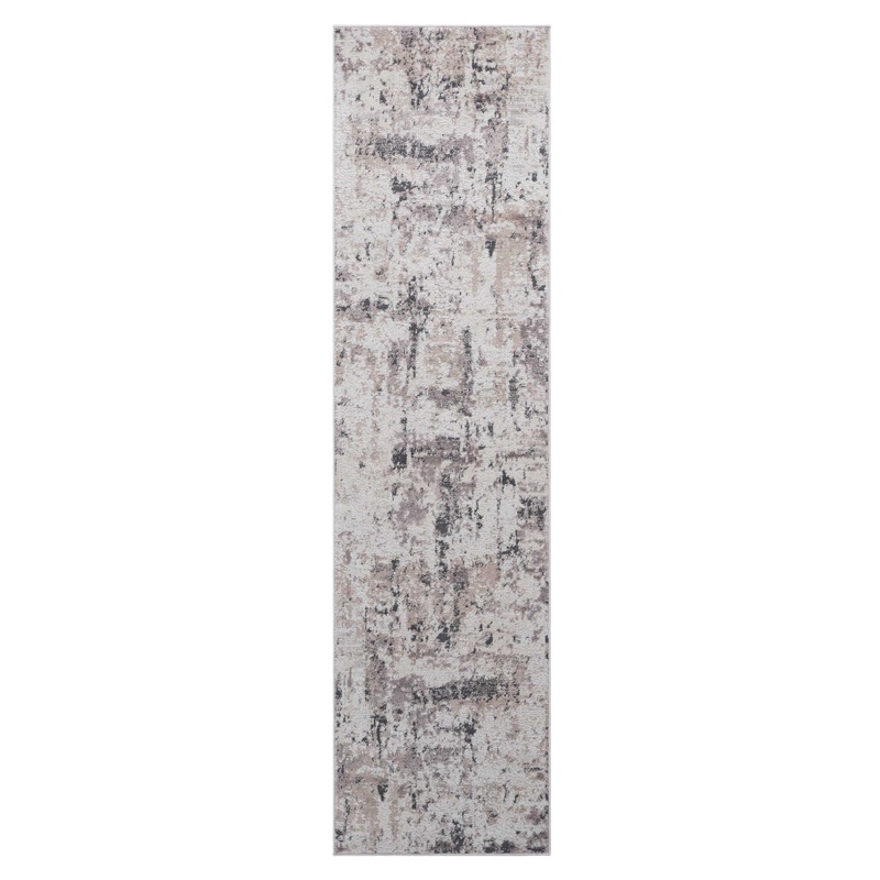 Payas – 2′ X 8′ Abstract Runner Rug – Cream / Brown