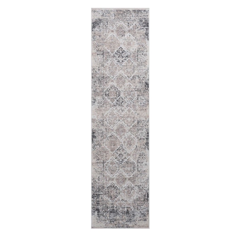 Payas – 2′ X 8′ Traditional Runner Rug – Cream / Anthracite