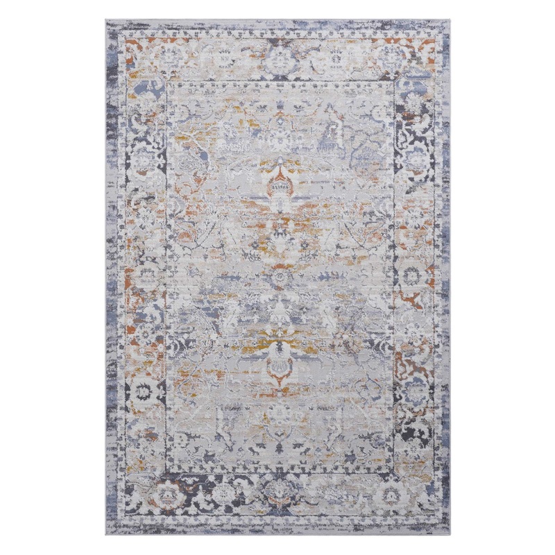 Payas – 6′ X 9′ Traditional Area Rug – Ivory / Gray