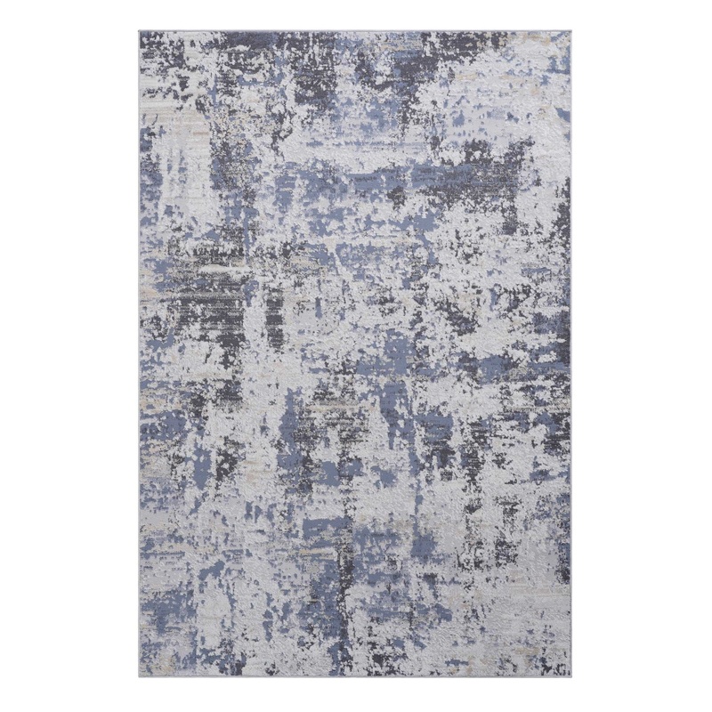 Payas – 8′ X 10′ Abstract Area Rug – Gray / Denim