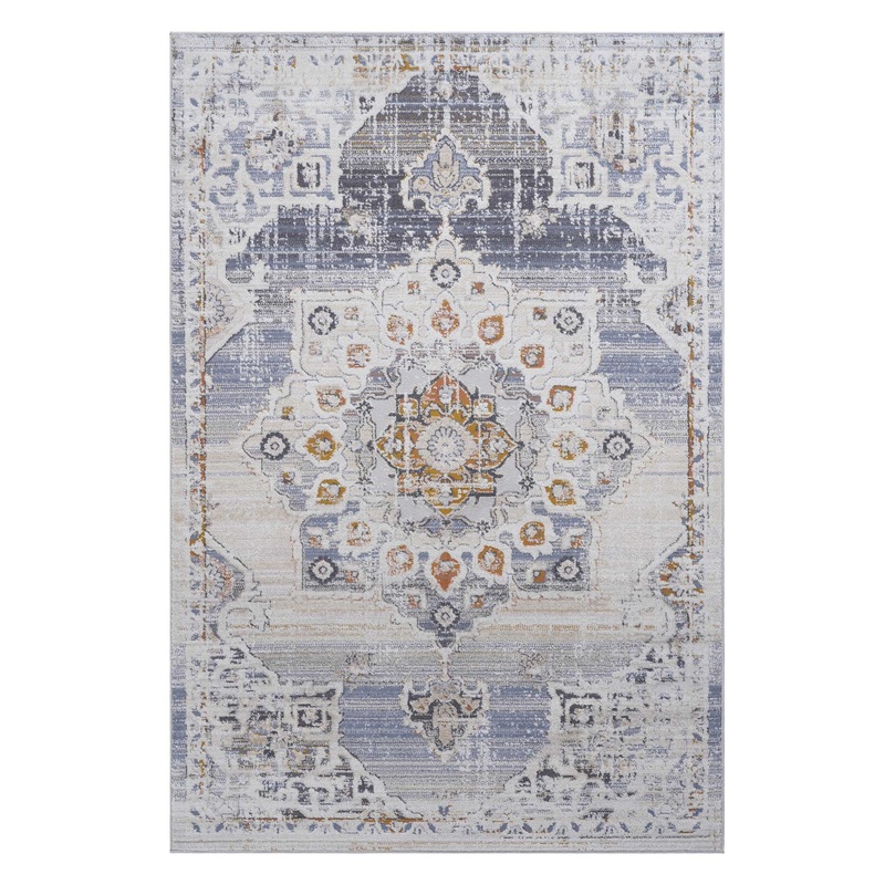 Payas – 8′ X 10′ Medallion Area Rug – Cream / Gold