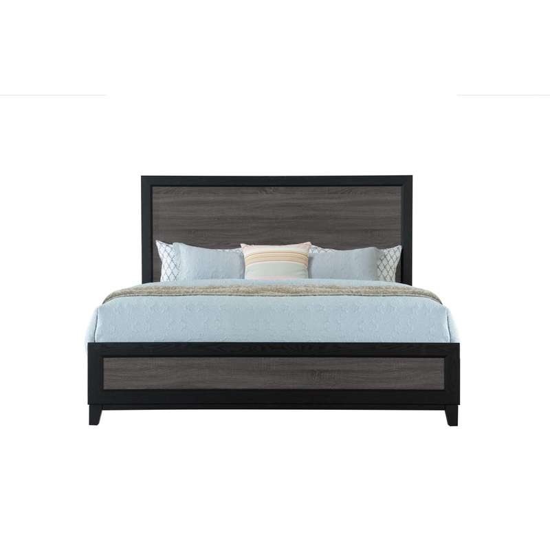 Soluto – King Bed – Gray / Black