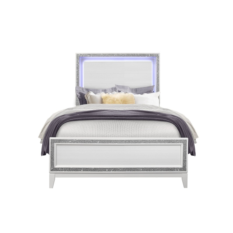 Almera – Full Bed – Glitter White