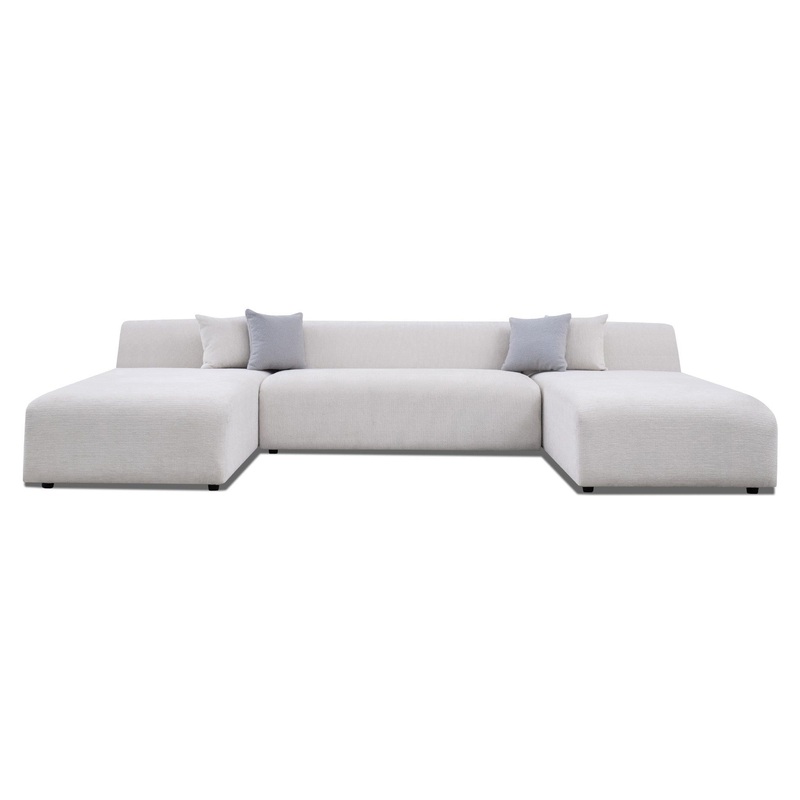 Audrey – U Shape Corner Sofa – Cream