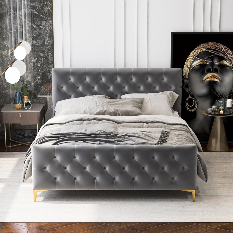Bailey – King Bed – Dark Gray