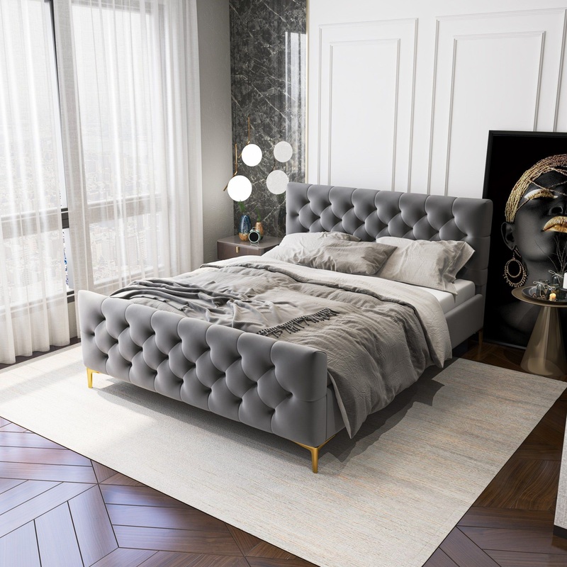 Bailey – Queen Bed – Dark Gray