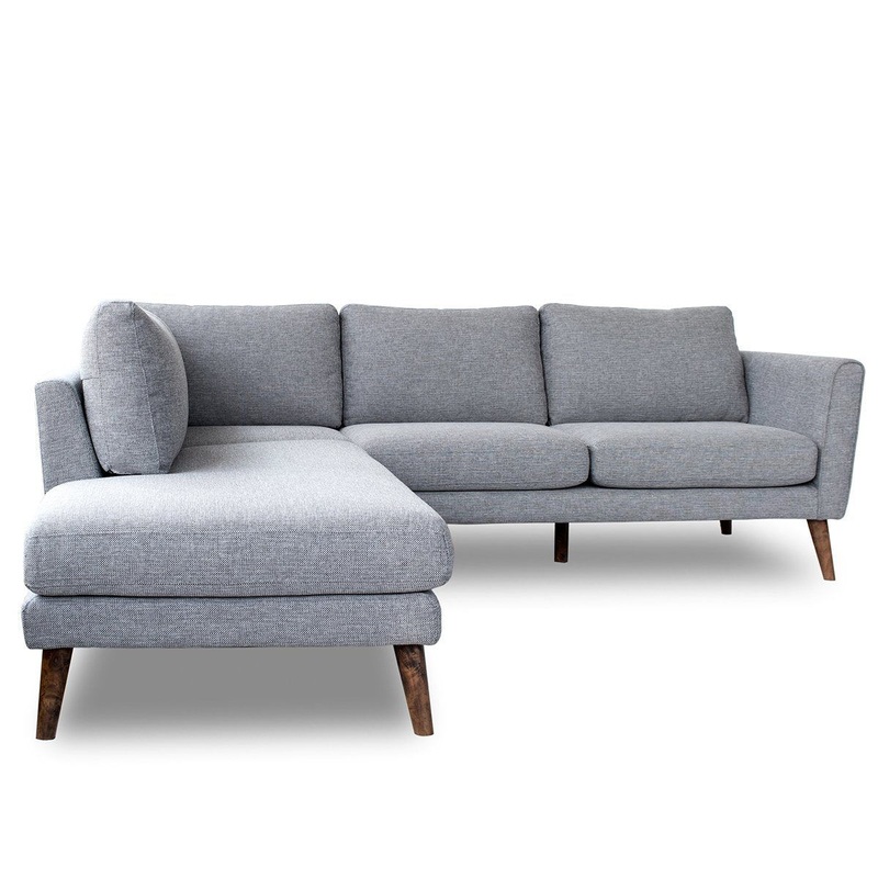 Benson – Sectional Sofa Left Facing Chaise – Gray