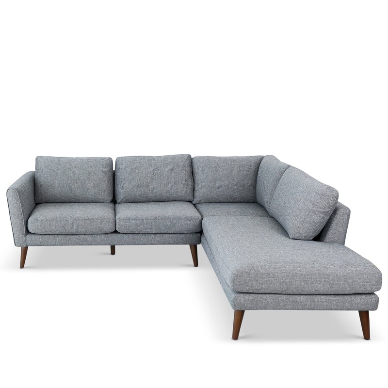 Benson – Sectional Sofa Right Facing Chaise – Gray