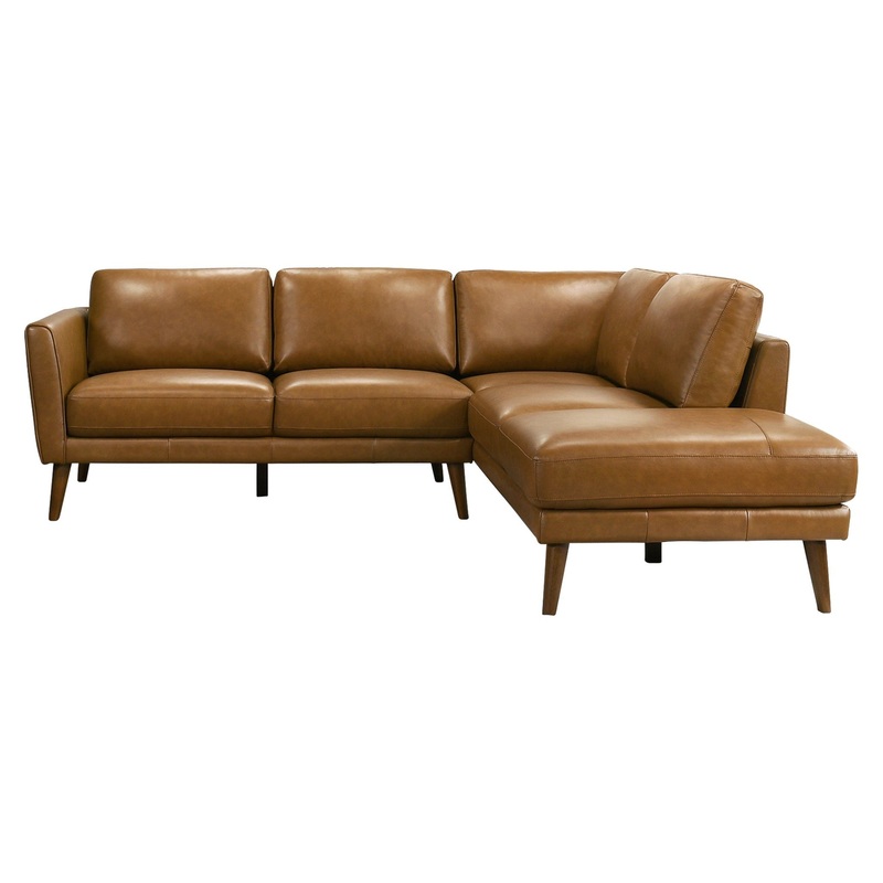 Benson – Sectional Sofa Right Facing Chaise – Tan