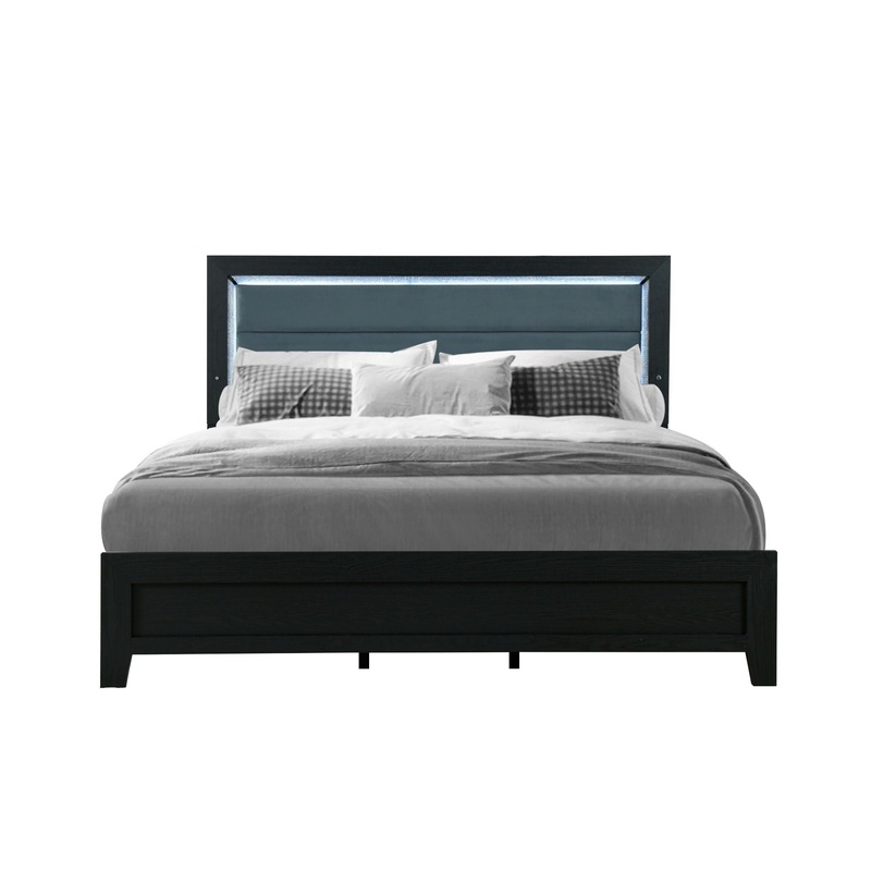 Carlos – Full Bed With LED – Black