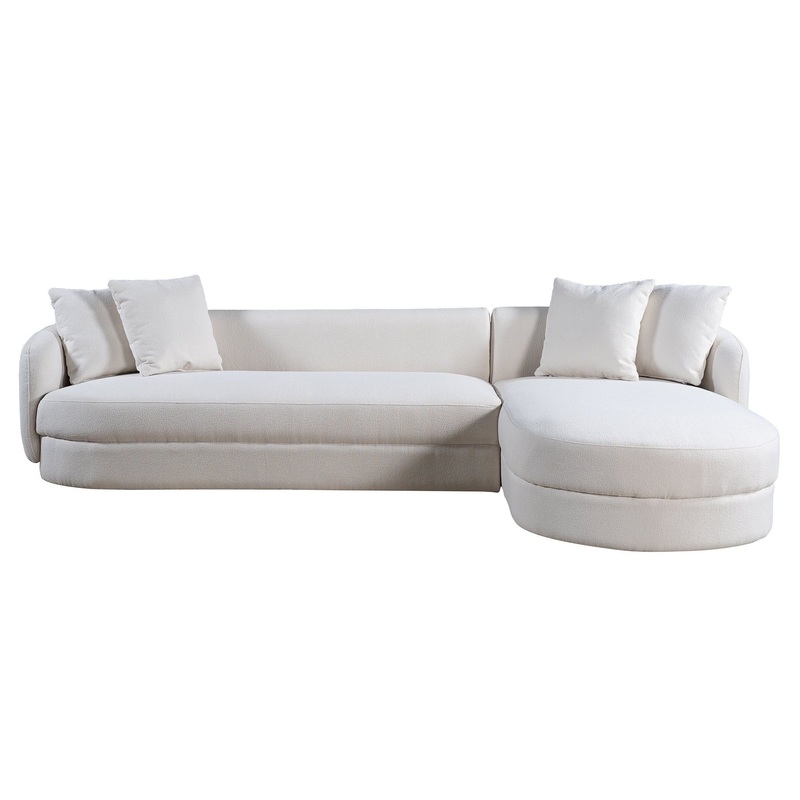 Chandler – Right Sectional Sofa – Cream